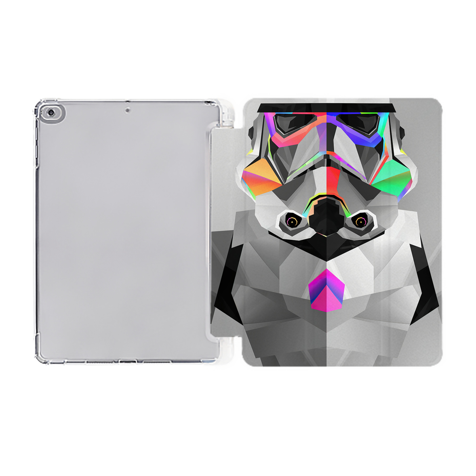 （画像用） スター・ウォーズ Star Wars IPad ケース ペン収納付き 三つ折りスタンド PUレザー×シリコン 対応機種9.5/10.5/10.9インチ